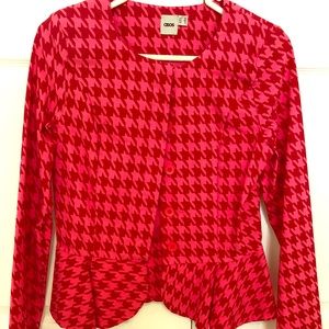 Red peplum jacket